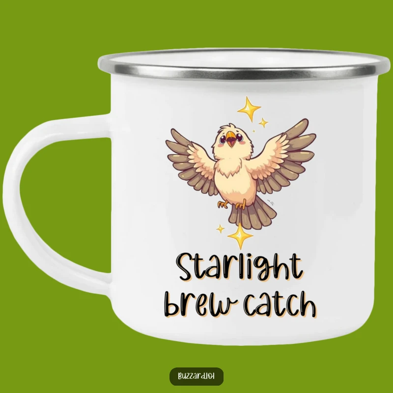 Funny Buzzard Star Camper Mug: Adventure with Cosmic Cheer
