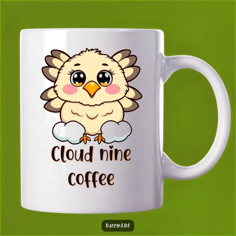 Funny Buzzard Cloud Mug: Cheerful Sky Pal, Heavenly Funny Gift for Bird Lovers!