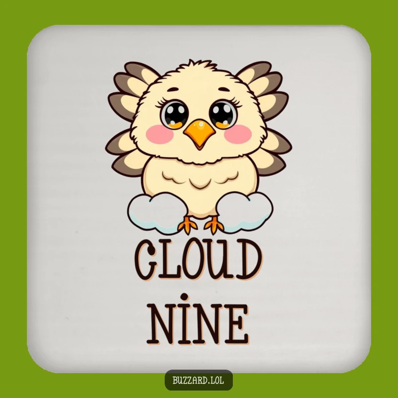 Funny Buzzard Cloud Coaster: Sky Companion Surface Protector, Unique Funny Gift!