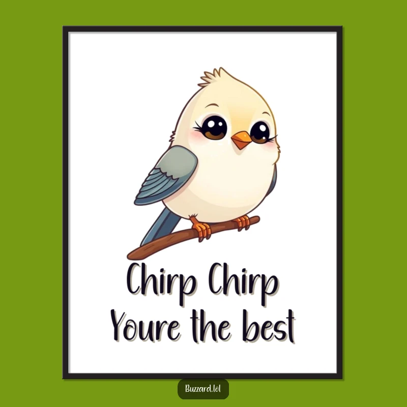 Funny Free Printable Wall Art: Winking Bird, Humorous Downloadable Decor for Your Home!