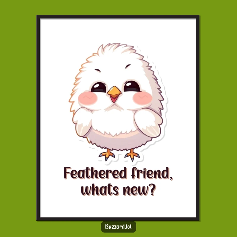 Funny Free Printable Wall Art: Curious Bird, Humorous Downloadable Decor for Any Room!