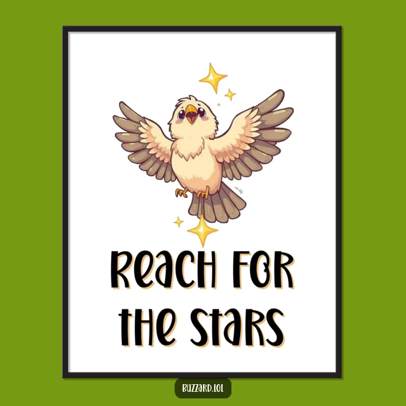 Funny Free Printable Buzzard Star Catcher Wall Art - Quirky Downloadable Home Decor Gift