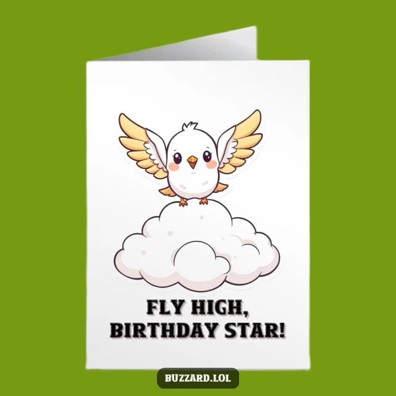 Free Printable Bird Birthday Card - Funny Soaring Downloadable Gift