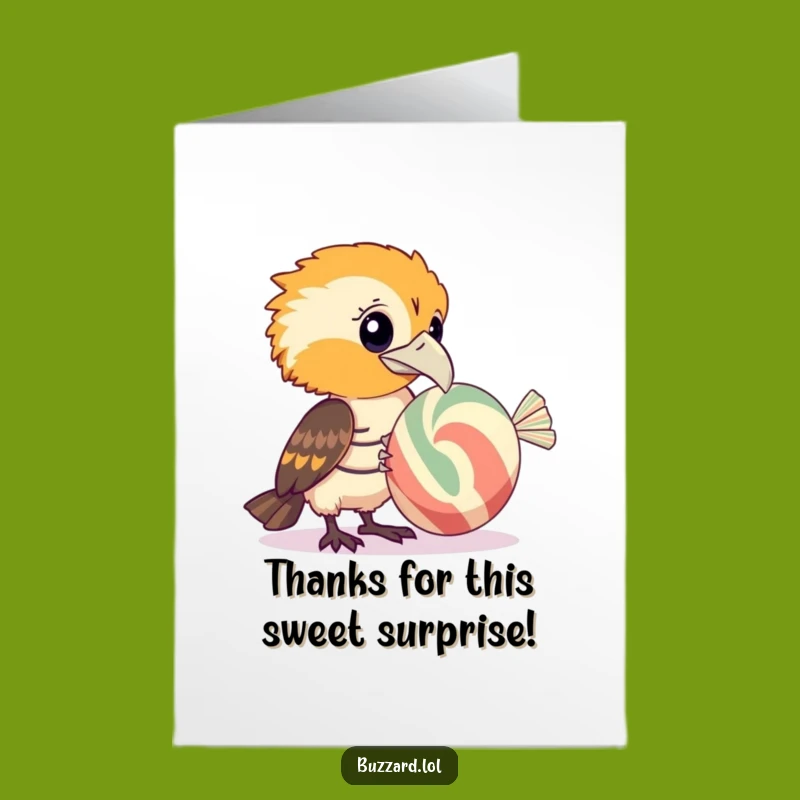 Free Printable Buzzard Candy Thank You Card - Curious Gratitude Downloadable Gift