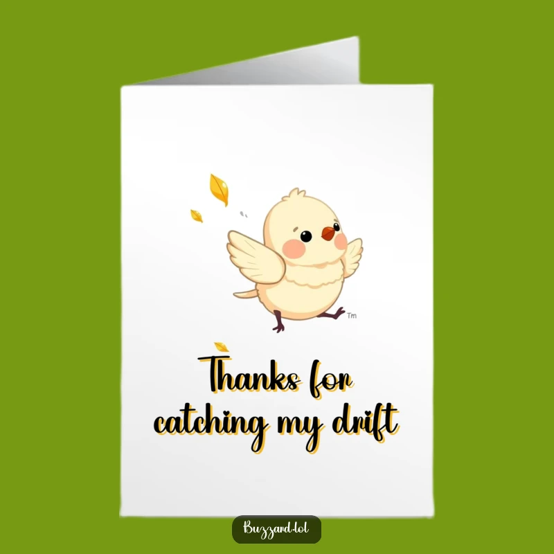 Free Printable Thank You Card: Bird & Leaf Fun, Funny Downloadable Gratitude!