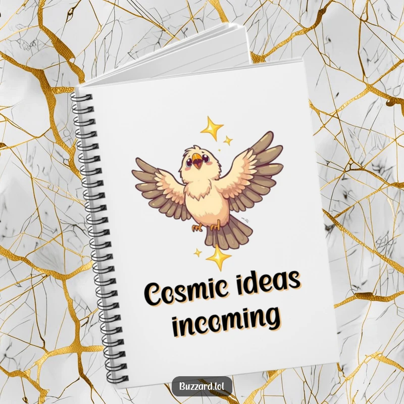 Funny Buzzard Notebook: A lined journal with a funny buzzard catching a star, perfect for recording cosmic ideas.