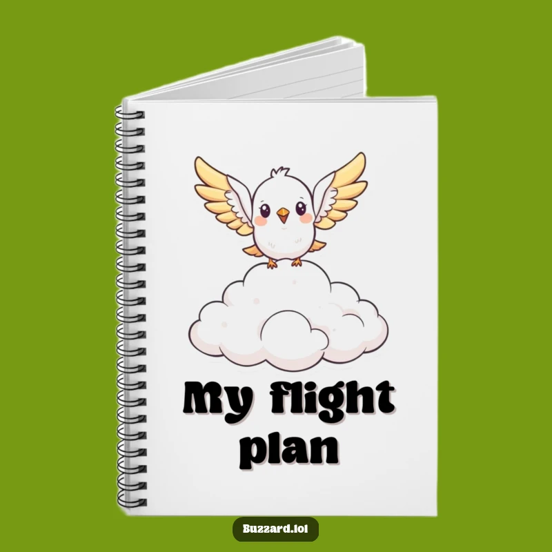 Funny Flying Bird Notebook - Jot Down Ideas with Free Spirit Gift