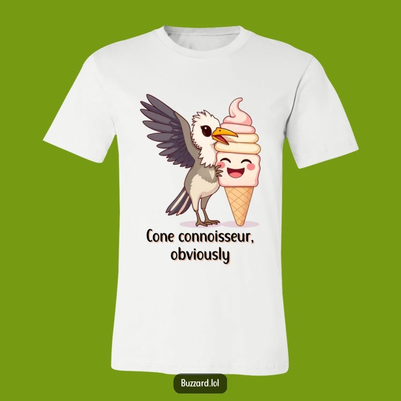 Funny Buzzard Ice Cream Tee: Wear Your Sweetest Dreams